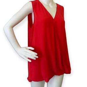 Mixed Double Layer Tank Blouse
